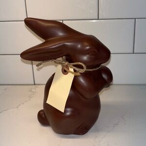 Chocolate Brown Ceramic Bunny bank